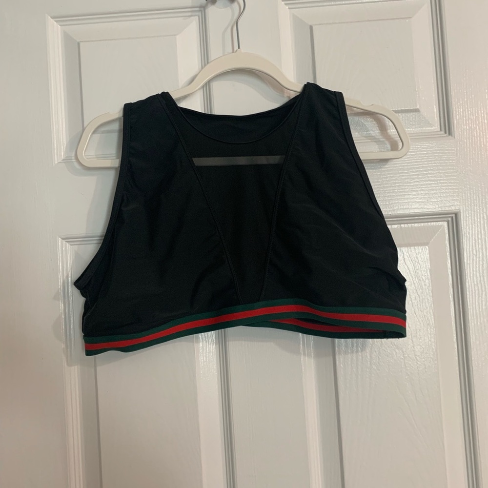 Black two piece swimsuit